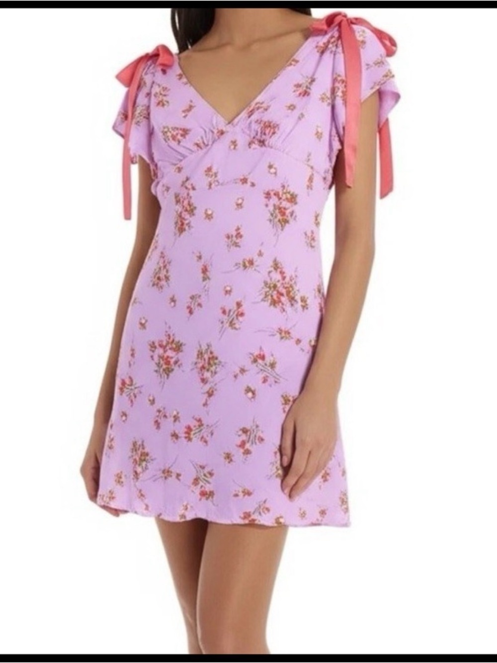 Wild Fable Women's Flutter Short Sleeve Mini A-Line Dress - lilac , nwt, sz M 💜